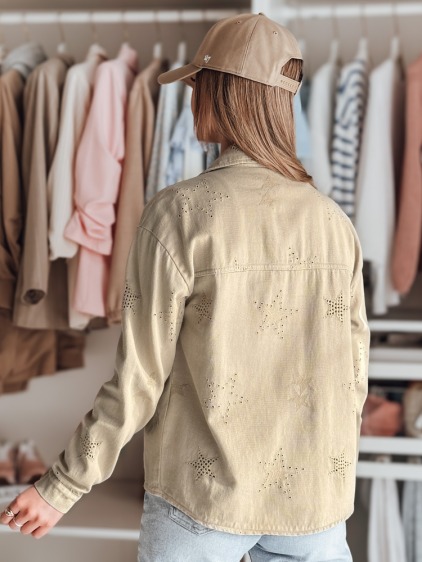 Dámska prechodna bunda one size s hviezdičkami STRASHINE hnedá – fotografie produktu 2