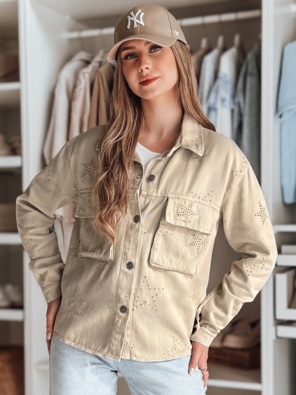 Dámska prechodna bunda one size s hviezdičkami STRASHINE hnedá – fotografie produktu 3