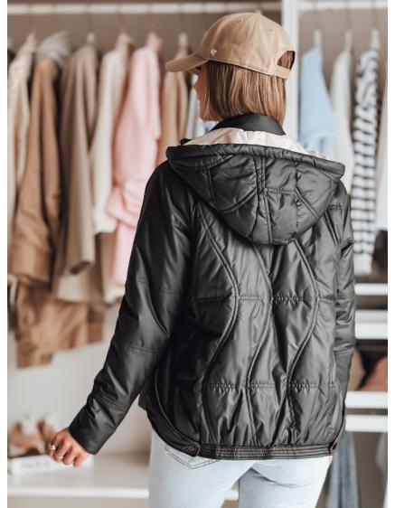 Női átmeneti steppelt kabát MARISSIA, fekete