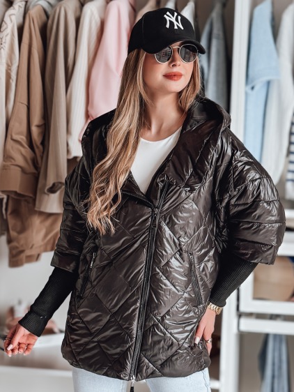 Dámska prechodna prešívaná bunda oversize PUFFILOF čierna