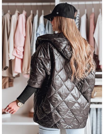 Dámská přechodová prošívaná bunda oversize PUFFILOF černá