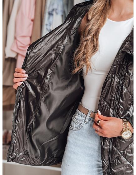 Dámská přechodová prošívaná bunda oversize PUFFILOF černá