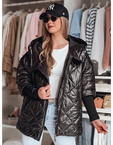 Dámská přechodová prošívaná bunda oversize PUFFILOF černá