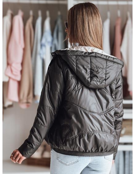 Dámska prešívaná bunda s kapucňou NIVESSO čierna