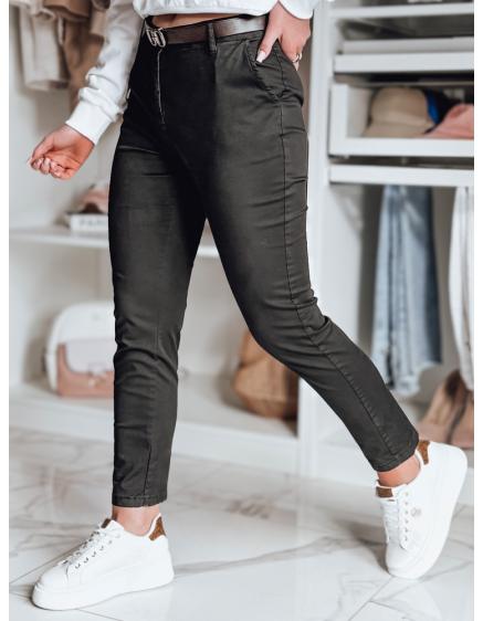 Női slim fit nadrág övvel LINESKA khaki