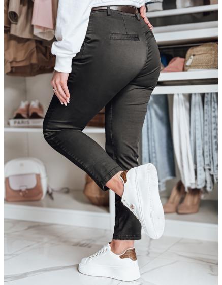 Női slim fit nadrág övvel LINESKA khaki