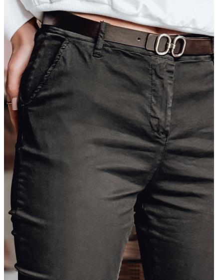 Női slim fit nadrág övvel LINESKA khaki