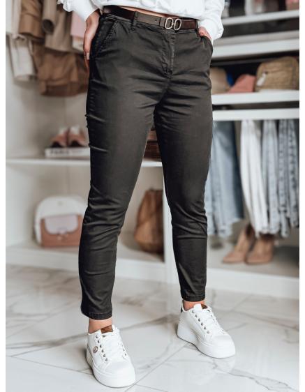 Női slim fit nadrág övvel LINESKA khaki