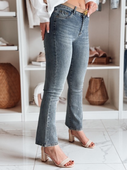Dámske nohavice slim fit s opaskom LINESKA khaki