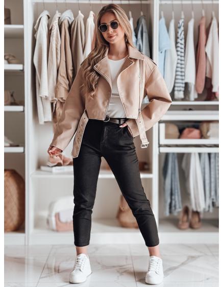 Női slim fit nadrág övvel TAIRONIK fekete