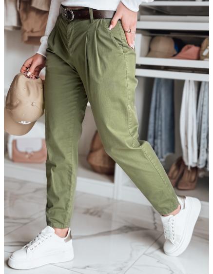 Dámske chino nohavice s opaskom MODELA khaki
