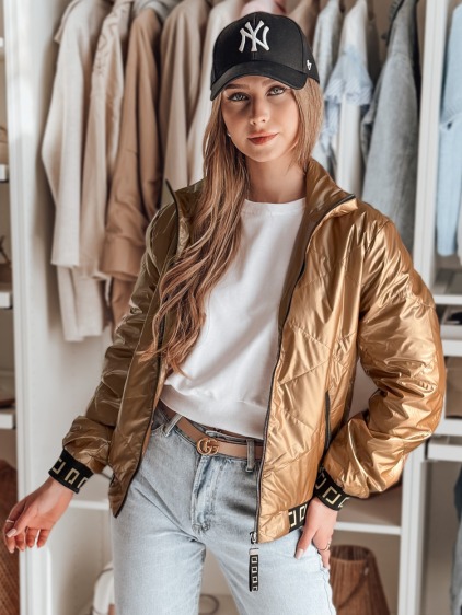 Dámská prošívaná bunda bomber GLAMCIX béžová