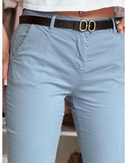 Női slim fit nadrág övvel LINESKA kék