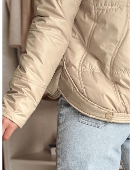 Női átmeneti steppelt kabát MARISSIA bézs