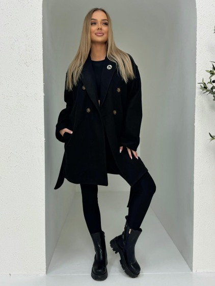 Módna dámska bunda CLR039 – čierna