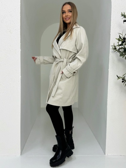 Módna dámska bunda CLR040 – béžová