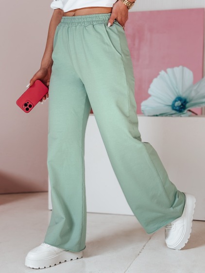 Női széles szárú melegítőnadrág DRESLINE menta