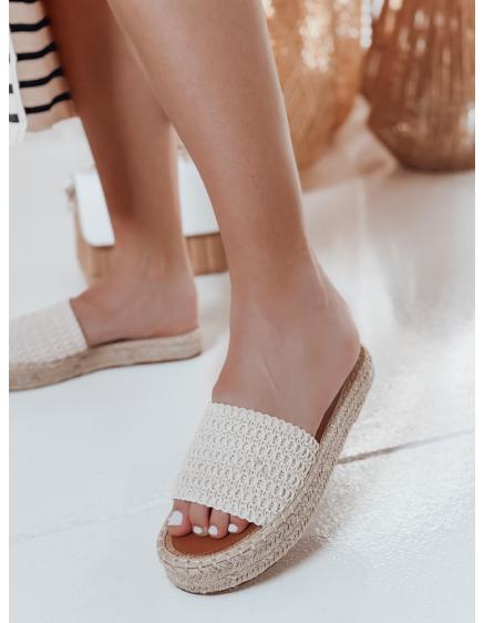 PLAZENTA női papucsok, bézs színben