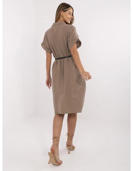 Barna muszlin ingruvó övvel