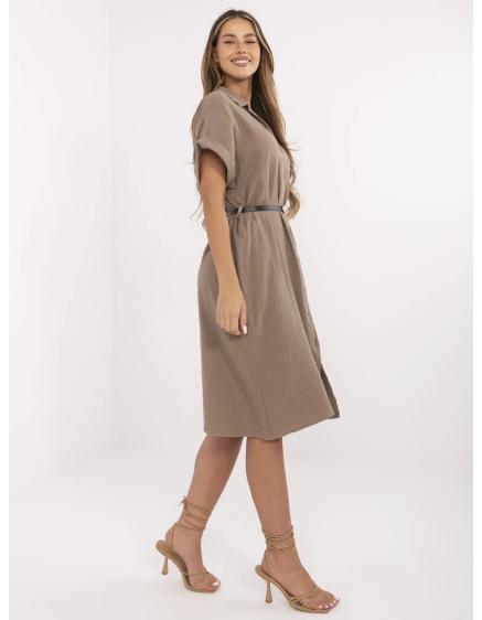 Barna muszlin ingruvó övvel