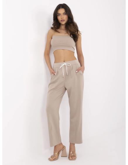 Bézs nadrág egyenes szárral