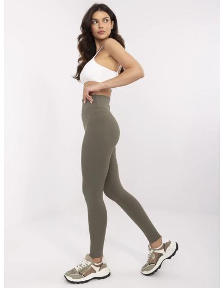 Khaki basic bavlnené športové legíny
