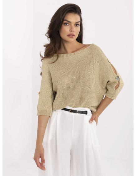 Svetlo fialový dámsky pulóver s copmi