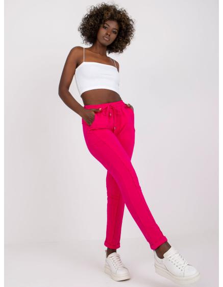 Fuchsiové kalhoty basic Approachable
