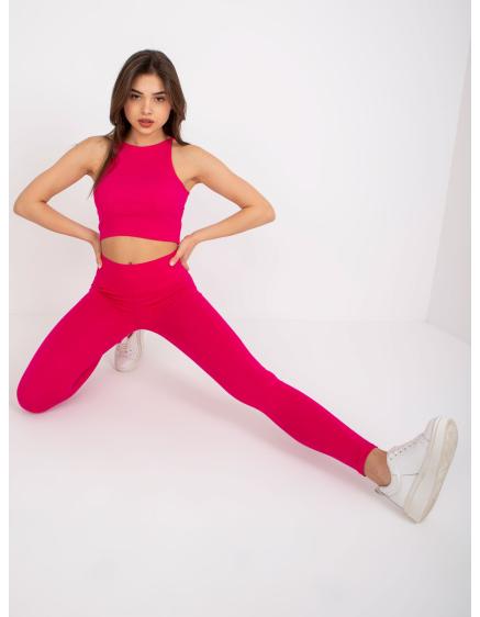 Fuchsiové legíny s vysokým pásom Albina RUE PARIS