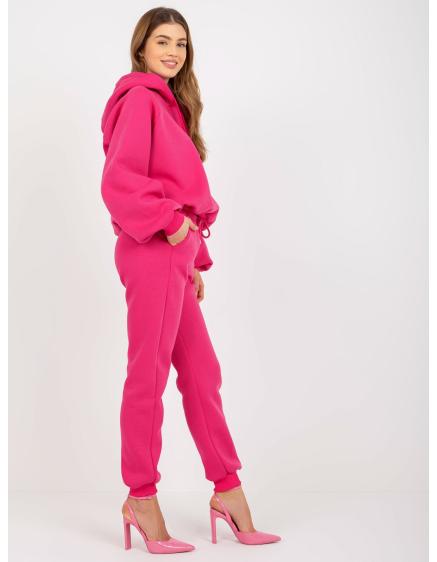 Fuchsiová dámska základná tepláková súprava s nohavicami