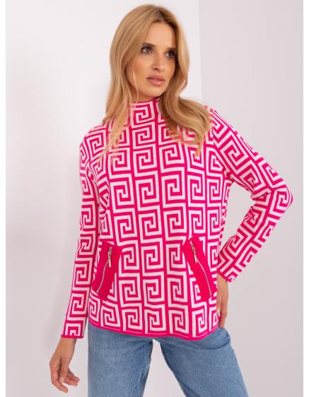 Svetloružový dámsky sveter s viskózou