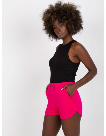 Fuchsiové basic tepláky s vreckami