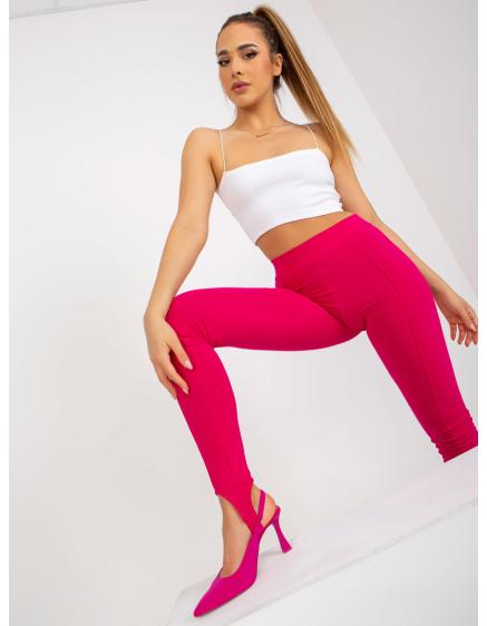 Internetové fuchsiové basic legíny s pásikom pod chodidlom