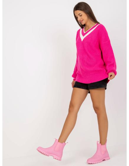 Ecru és régi rózsaszín női csíkos blúz rolós gallérral