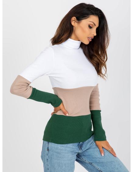 Világos lila kötött pulóver copfokkal