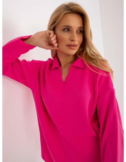 Világos lila, laza női pulóver RUE PARIS