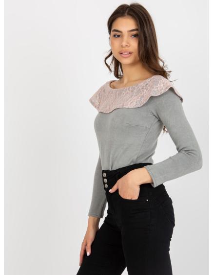 Fluoreszkáló sárga női pulóver gyapjúval