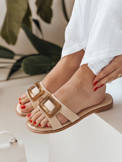 Dámske žabky GLAMSTEP  béžové