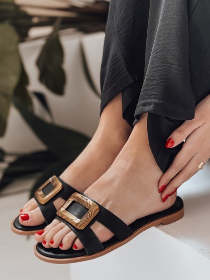 Dámske žabky GLAMSTEP čierne