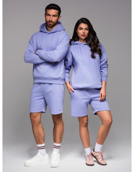 UNISEX kapucnis pulóver + sportrövidnadrág – levendula V9 Z110