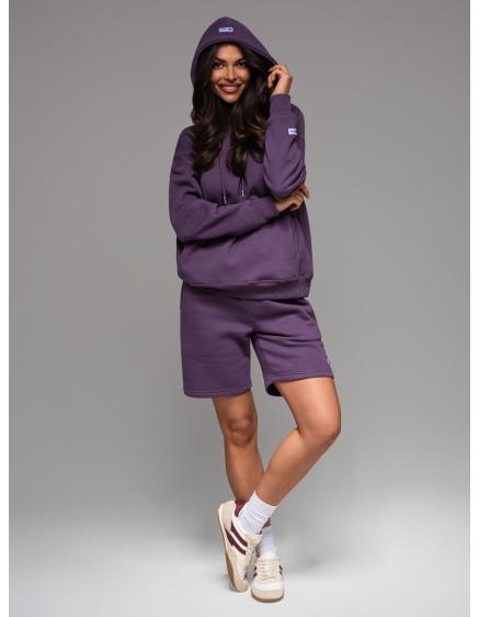 UNISEX kapucnis pulóver + sportrövidnadrág – lila V13 Z110