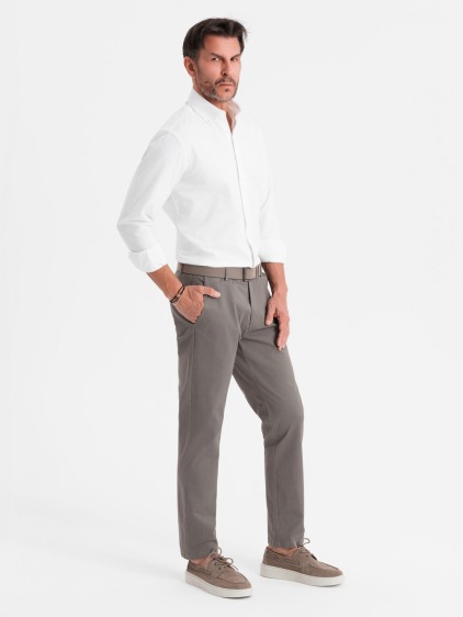 Férfi regular fit chino nadrág, szürke – fotografie produktu 3