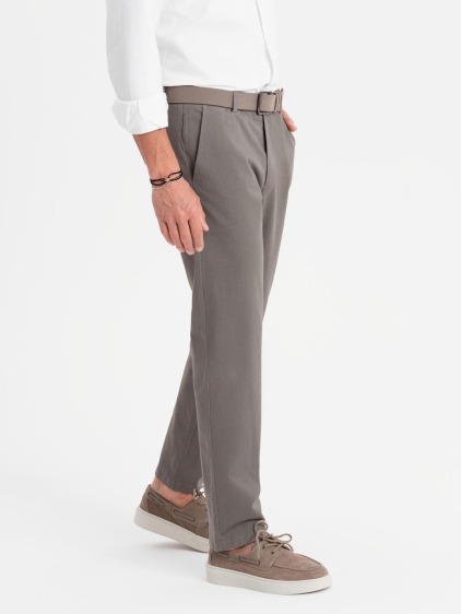 Férfi regular fit chino nadrág, szürke – fotografie produktu 5