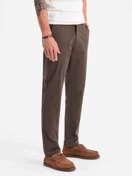 Férfi regular fit chino nadrág, barna – fotografie produktu 3