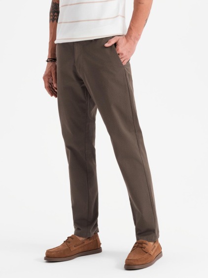 Férfi regular fit chino nadrág, barna – fotografie produktu 5