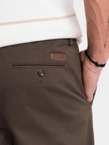 Férfi regular fit chino nadrág, barna – fotografie produktu 6