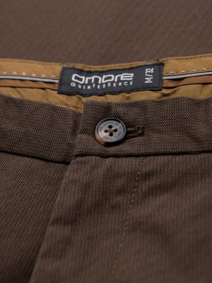 Férfi regular fit chino nadrág, barna – fotografie produktu 7
