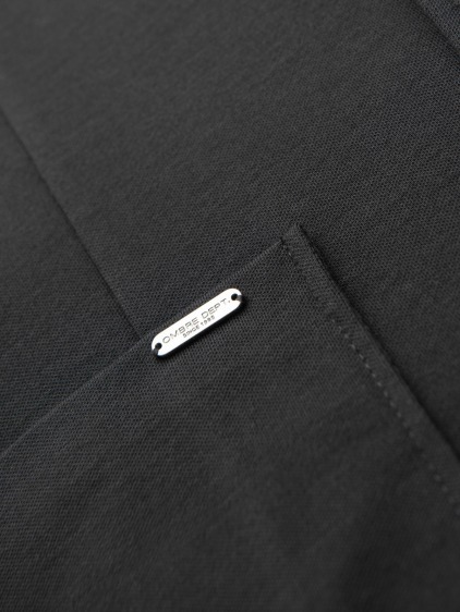 Pánské elegantní slim fit pletené sako s klopami, tmavě šedé – fotografie produktu 8