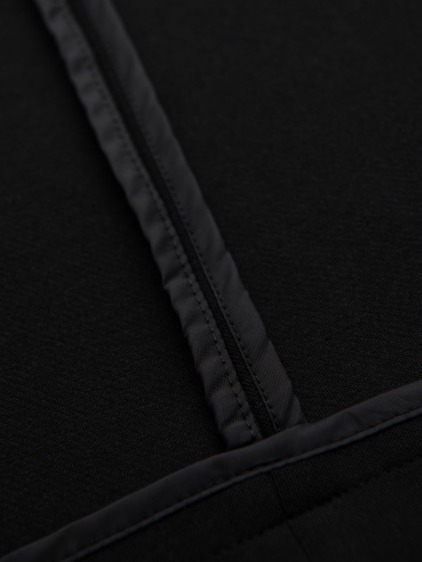 Pánské elegantní slim fit pletené sako s klopami, černé – fotografie produktu 13