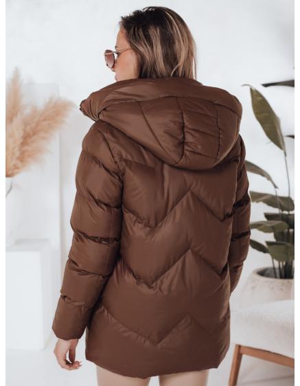 Dámská zimní bunda SALVONA hnědá prošívaná